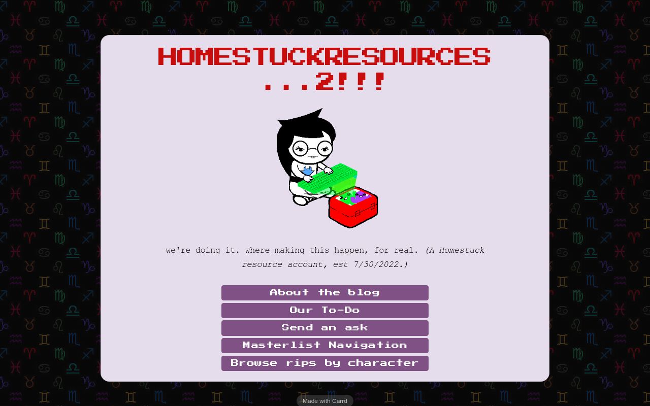 Homestuck Resources 2: Beyond Rips